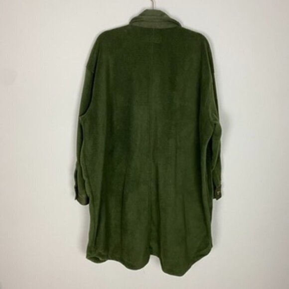 Blank NYC Long Fleece Shacket Jacket Green Womens 2X - Picture 7 of 8